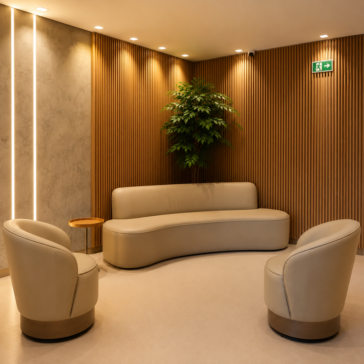 Recepção e espaço do consultório